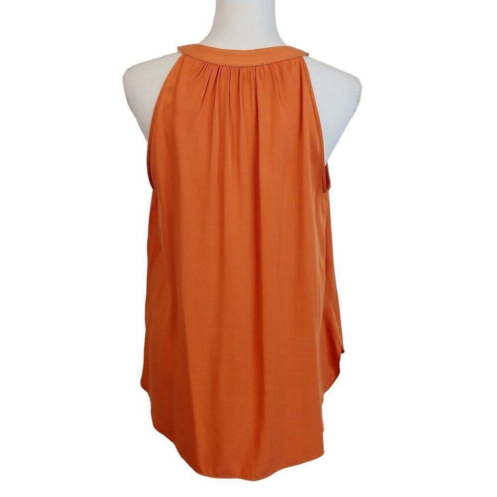 Rose + Olive Halter Top Women Size Small Orange Casual Preppy Colorful - Picture 2 of 7